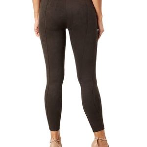 Spans Faux Suede Leggings - XL, Brown